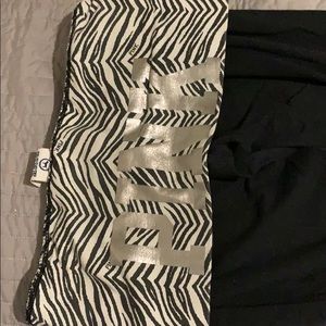 PINK XS long black workout yoga pants bell bottom